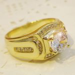 Fashion Businessman 18 Karat Weißgold plattiert + AAA Zirkon Herren Diamantring, Größe: 7, Durchmesser: 17,3 mm, Umfang: 54,5 mm – Bild 6