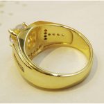 Fashion Businessman 18 Karat Weißgold plattiert + AAA Zirkon Herren Diamantring, Größe: 7, Durchmesser: 17,3 mm, Umfang: 54,5 mm – Bild 7