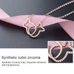 Damenmode S925 Sterling Silber Kissing Fish Clavicular Chain Halskette – Bild 3