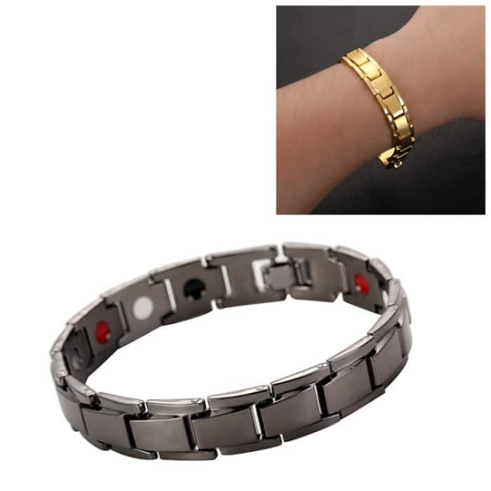 JEW3560B.jpg Abnehmbares Titanstahl-Magnettherapie-Armband für Herren, Schmuck – Bild 1