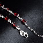 Modisches temperamentvolles Rubin-Armband für Damen (Rot + Silber) – Bild 4
