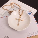 10 Stück modische Halskette mit Strass-Kreuz-Anhänger und verschlüsselter Box – Bild 3