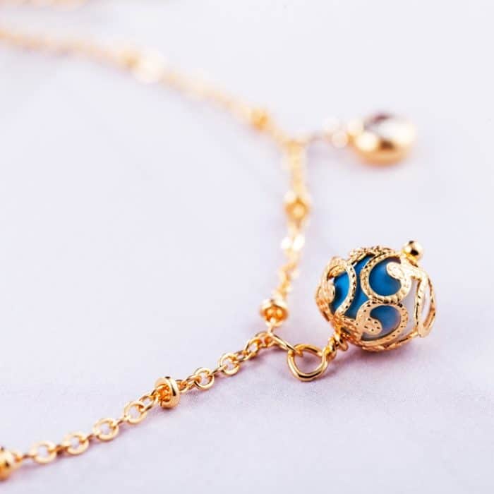 Mode Dame Perlen Zirkon verstellbare All-Match-Armband Braut Hochzeit vergoldet Armband (Gold) – Bild 3