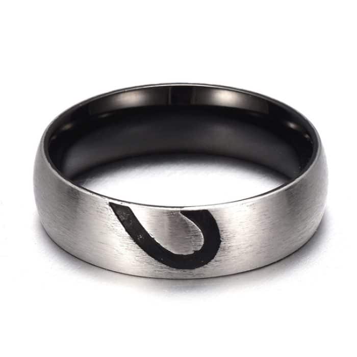 Mode Strass Liebe Herz Spleiß Paare Ring Feiner Titan Stahl Ring für Männer und Frauen (Silber ohne Diamant, US Größe: 8) – Bild 5