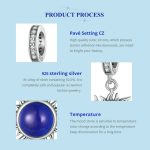 SCC2005-CF Sterling Silber S925 Zirkon Temperaturempfindliche Verfärbung Sonnenform Anhänger Zubehör – Bild 3