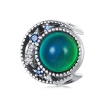 SCC2558 Sterling Silber S925 Temperaturempfindliche Verfärbung Blue Moon Bead Armband Zubehör