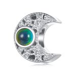 BSC902 Sterling Silber S925 Temperaturempfindliche Verfärbung DIY Mond Perlen Armband Zubehör