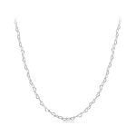 SCA026 Sterling Silber S925 Weißgold plattierter einfacher Herz-Halskettenschmuck