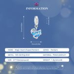 SCC2535 S925 Sterling Silber Halskette Anhänger Zubehör Blaue magische Herzform DIY Armband Perlen – Bild 5