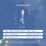 SCC2536 S925 Sterling Silber Halskette Anhänger Zubehör Blaue Magie Tanzschuhe DIY Armband Perlen – Bild 5