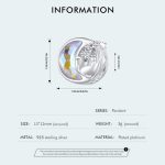 SCC2538 S925 Sterling Silber Halskette Anhänger Zubehör Süße Katze Mond DIY Armband Perlen – Bild 2