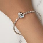 SCC2539 S925 Sterling Silber Halskette Anhänger Zubehör Herz Form Eltern-kind-Mutter Liebe DIY Armband Perlen – Bild 7