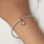 SCC2540 S925 Sterling Silber Halskette Anhänger Zubehör Herz Form Umarmung DIY Armband Perlen – Bild 7