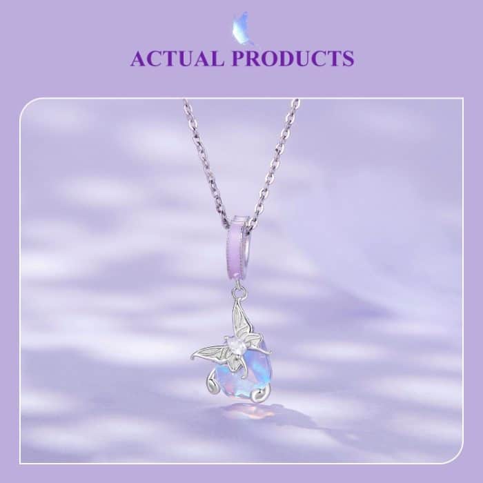 SCC2546 S925 Sterling Silber Halskette Anhänger Zubehör Pastoral Schmetterling DIY Armband Perlen – Bild 2