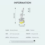 SCC2547 S925 Sterling Silber Niedlicher umgedrehter Affe Anhänger Zubehör DIY Armband Perlen – Bild 2