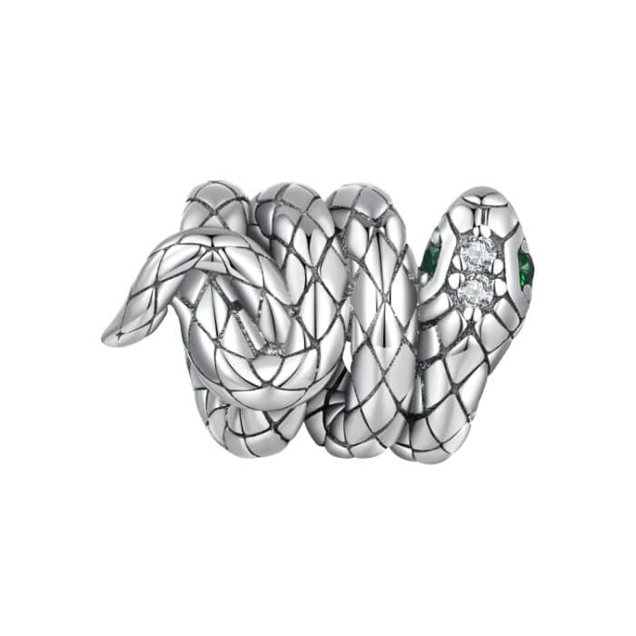 SCC2549 S925 Sterling Silber Spirale Schlange Anhänger Zubehör DIY Armband Perlen – Bild 1
