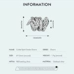 SCC2549 S925 Sterling Silber Spirale Schlange Anhänger Zubehör DIY Armband Perlen – Bild 2