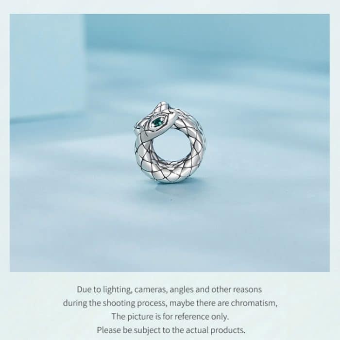 SCC2549 S925 Sterling Silber Spirale Schlange Anhänger Zubehör DIY Armband Perlen – Bild 5