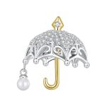 BSC862 S925 Sterling Silber Kleiner Regenschirm Anhänger Zubehör DIY Armband Perlen