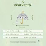 BSC862 S925 Sterling Silber Kleiner Regenschirm Anhänger Zubehör DIY Armband Perlen – Bild 2