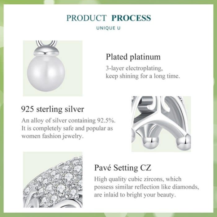 BSC862 S925 Sterling Silber Kleiner Regenschirm Anhänger Zubehör DIY Armband Perlen – Bild 3