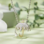 BSC862 S925 Sterling Silber Kleiner Regenschirm Anhänger Zubehör DIY Armband Perlen – Bild 4