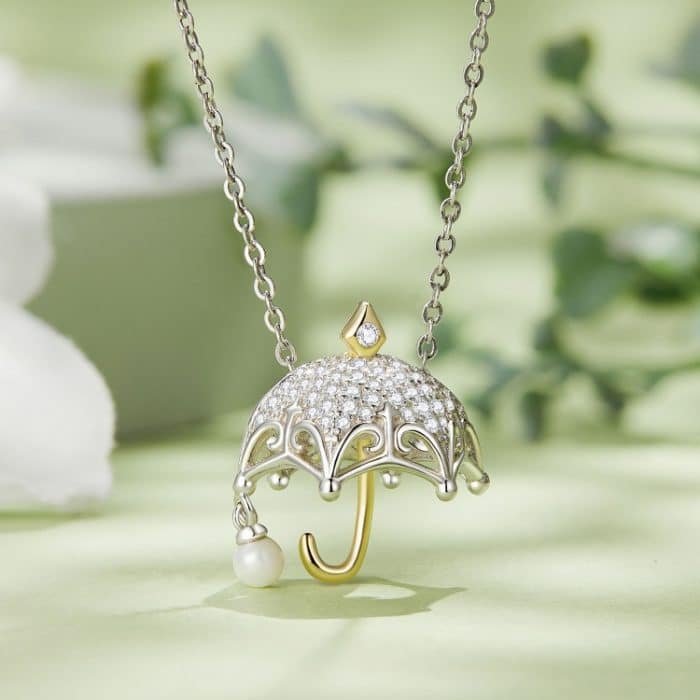 BSC862 S925 Sterling Silber Kleiner Regenschirm Anhänger Zubehör DIY Armband Perlen – Bild 4