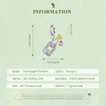 BSC863 S925 Sterling Silber Französisch Champagner Anhänger Zubehör DIY Armband Perlen – Bild 2