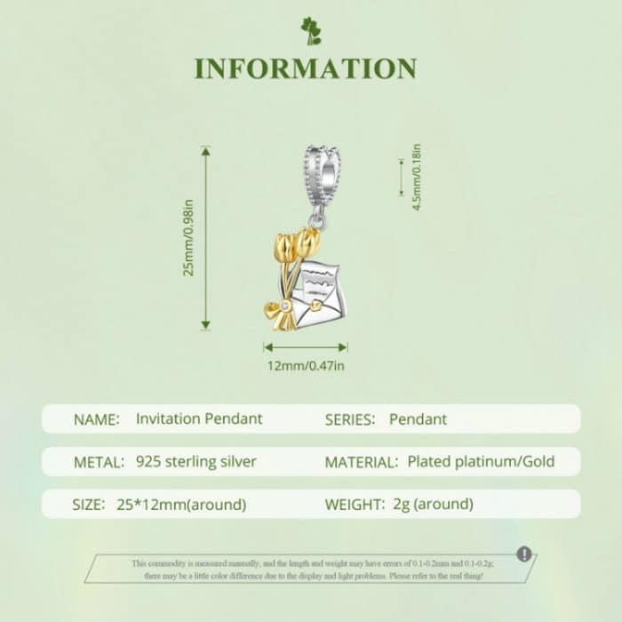 BSC864 S925 Sterling Silber Einladung Form Anhänger Zubehör DIY Armband Perlen – Bild 2