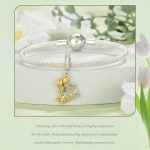 BSC864 S925 Sterling Silber Einladung Form Anhänger Zubehör DIY Armband Perlen – Bild 6