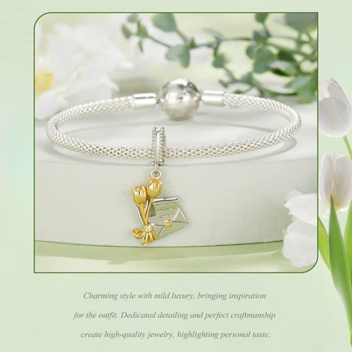 BSC864 S925 Sterling Silber Einladung Form Anhänger Zubehör DIY Armband Perlen – Bild 6