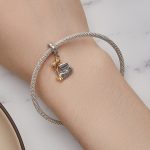 BSC864 S925 Sterling Silber Einladung Form Anhänger Zubehör DIY Armband Perlen – Bild 7