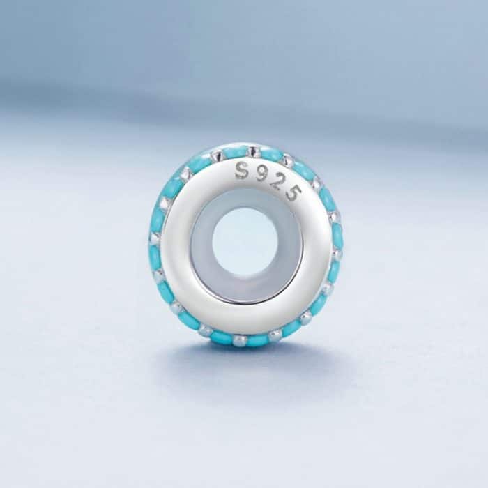 S925 Sterling Silber Doppelschicht Silikon Perlen Anhänger Zubehör DIY Armband Perlen – Bild 4