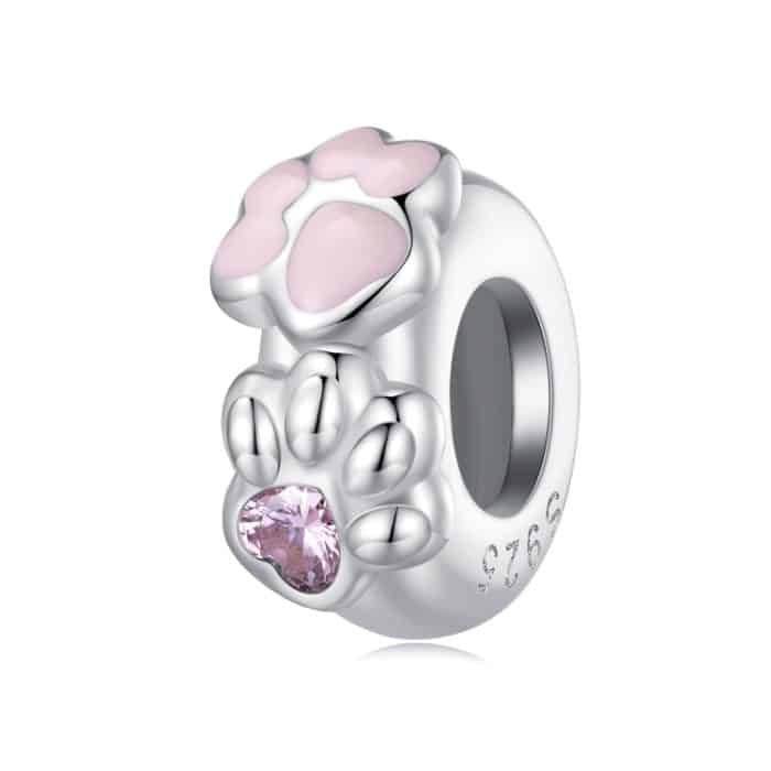 SCC2515 S925 Sterling Silber Katzenkralle Silikonperlen Anhänger Zubehör DIY Armband Perlen – Bild 1