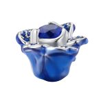 BSC879 S925 Sterling Silber Blaue Zauberin Rose Anhänger Zubehör DIY Armband Perlen