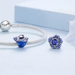 BSC879 S925 Sterling Silber Blaue Zauberin Rose Anhänger Zubehör DIY Armband Perlen – Bild 6