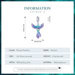 BSC880 S925 Sterling Silber Bunte Farbverlauf Phoenix Anhänger Zubehör DIY Armband Perlen – Bild 2