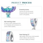 BSC880 S925 Sterling Silber Bunte Farbverlauf Phoenix Anhänger Zubehör DIY Armband Perlen – Bild 3