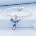 BSC880 S925 Sterling Silber Bunte Farbverlauf Phoenix Anhänger Zubehör DIY Armband Perlen – Bild 5