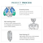 BSC881 S925 Sterling Silber Farbverlauf Skarabäus Anhänger Zubehör DIY Armband Perlen – Bild 3