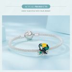 SCC2520 S925 Sterling Silber Dschungel Tukan Anhänger Zubehör DIY Armband Perlen – Bild 4