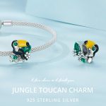 SCC2520 S925 Sterling Silber Dschungel Tukan Anhänger Zubehör DIY Armband Perlen – Bild 6