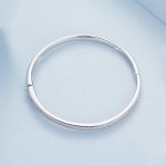 BSB130-17 Armband aus Sterlingsilber, S925, weißvergoldet, Zirkon, dünn, glitzernd – Bild 5