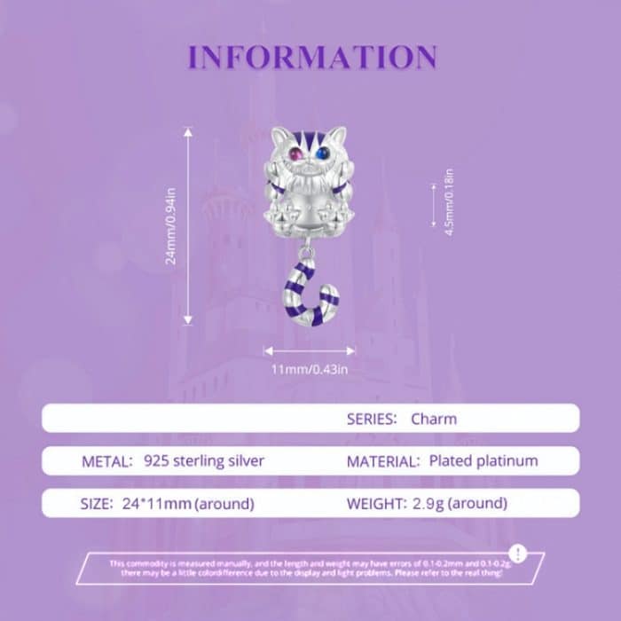 SCC2529 Sterling Silber S925 Fantasy Magic Cat Anhänger Zubehör DIY Armband Perlen – Bild 5