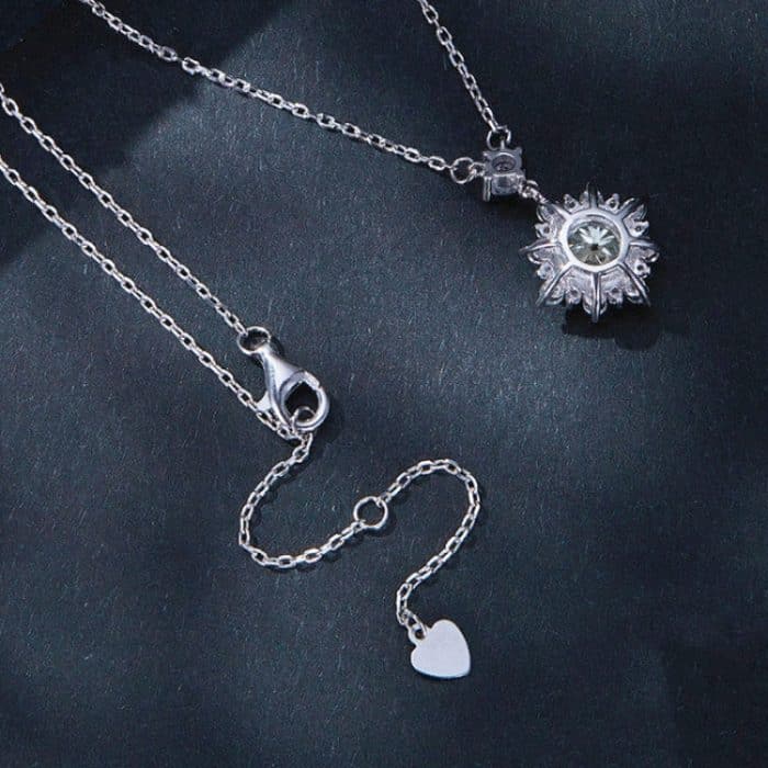 MSN017 Einfache, leichte Luxus-Halskette aus Sterlingsilber S925 mit platiniertem Zirkon und Zirkon – Bild 3