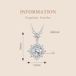 MSN017 Einfache, leichte Luxus-Halskette aus Sterlingsilber S925 mit platiniertem Zirkon und Zirkon – Bild 4