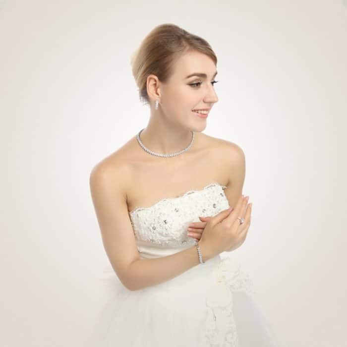 16cm Mode Zirkon verkrustete römische Armbänder Platinierter Armbandschmuck – Bild 8