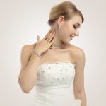 16cm Mode Zirkon verkrustete römische Armbänder Platinierter Armbandschmuck – Bild 9