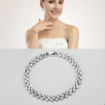 18cm Mode Zirkon verkrustete römische Armbänder Platinierter Armbandschmuck