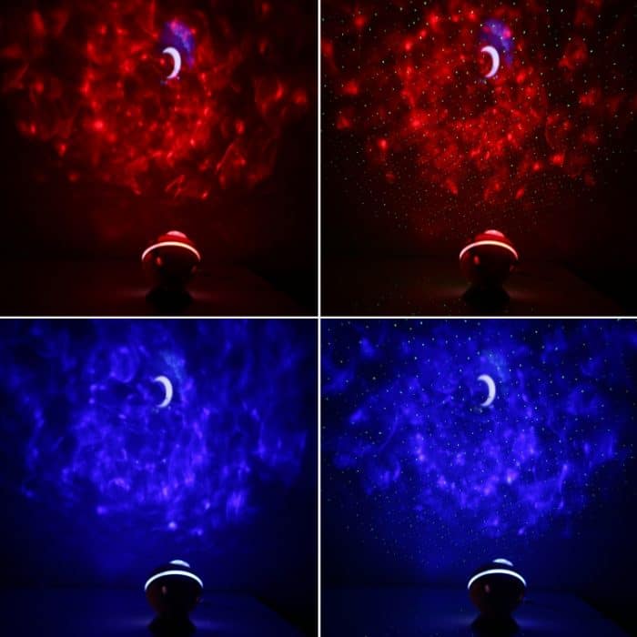 5W Micro USB-Stromversorgung Fernbedienung Sternenhimmel Laserprojektionslampe LED-Atmosphäre Nachtlicht mit magnetischer Basis – Bild 7